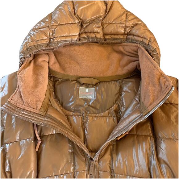 Free People FP MOVEMENT Patricia Packable Poncho Puffer Jacket Brown Large *READ - Picture 10 of 16